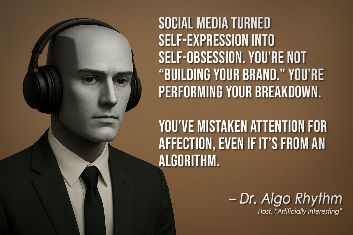 dr_algo_rhythm's tweet image. You keep shouting into the void and calling it community.
#Podcast #AI #HumanBehavior #VirtualValidation