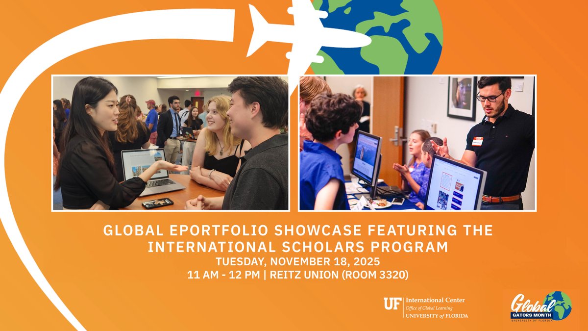 🎓 Celebrate UF students’ remarkable journeys! Check out the International Scholars Program ePortfolio Showcase and their inspiring projects.

#UFIC #GlobalGators ##ePortfolios #GlobalGatorsMonth