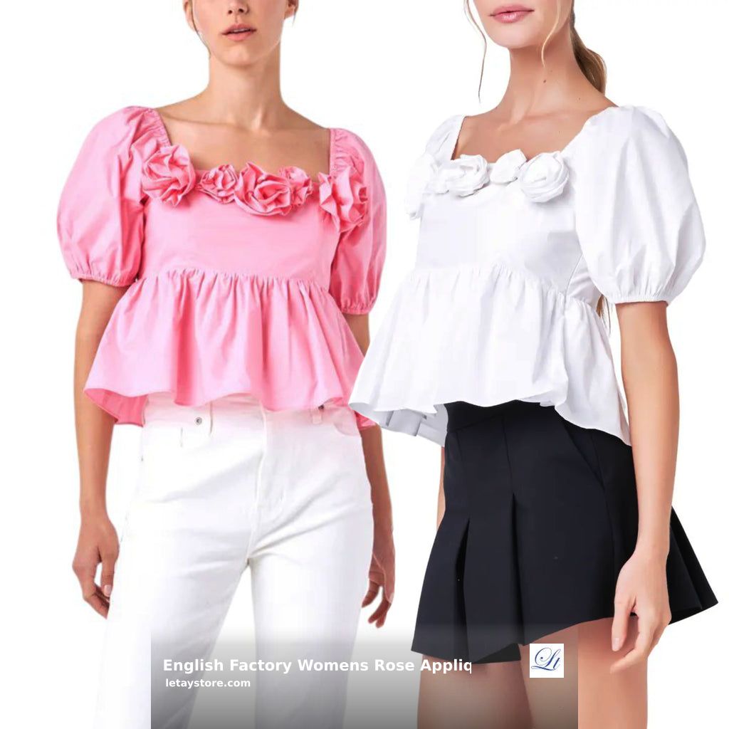 🌹 Elevate your wardrobe with the English Factory Rose Applique Top! With a feminine touch &amp; breathable comfort, it's perfect for any occasion. Pair it with jeans or skirts for versatile style. Grab yours now for just $64.99! #WomensTops #Boho shortlink.store/8wxotwbdwyl1