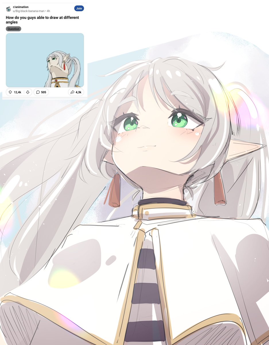 I gave this a try! How did I do? #frieren #art