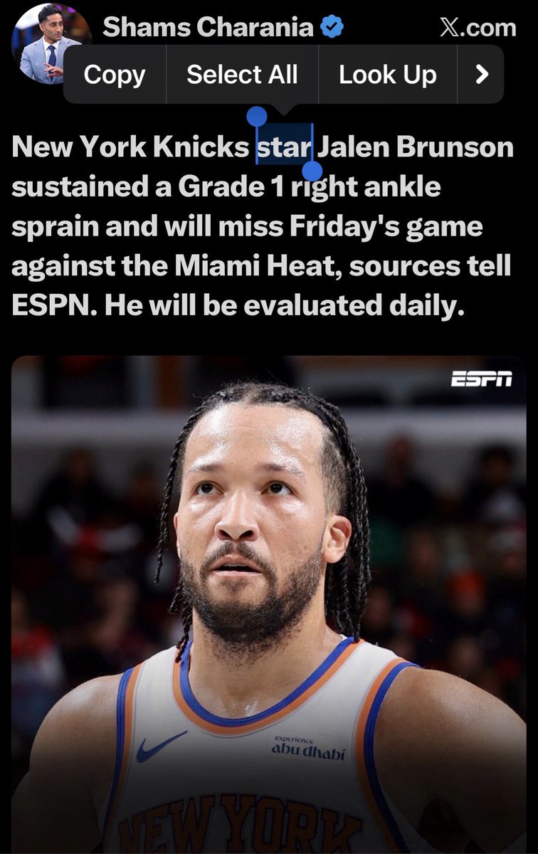 SleeperKnicks's tweet image. Word? Ball up top.