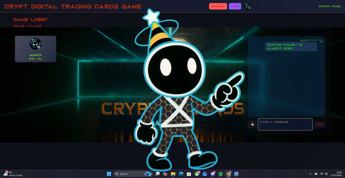 OGMunch83's tweet image. Testing Phase 1 is almost here.

Few last minute Preparations 

Keep an eye on Discord for Announcement and info on Access to the The First Beta Test.

This first Phase isnt open to everyone, you will also need a PC or Laptop.

(Mobile Testing Coming soon)