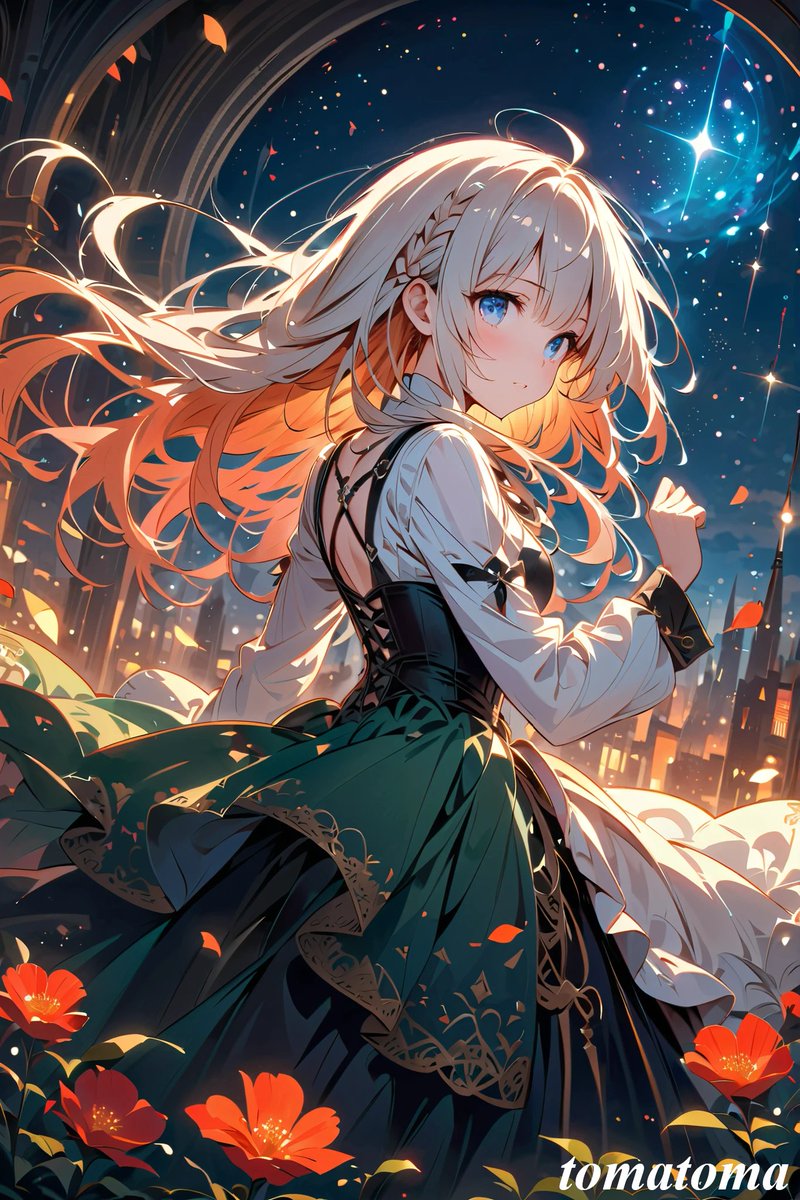 #AIart #AIイラスト︎ 
「皆さん、こんばんは🌟
今日も一日お疲れ様でした☕✨

最近、マスターは色々な衣装構成を試しているんですけど、AIさんは必ず斜め上の衣装を作るので試着するのも面白いんですよ( ´艸｀)ｗ

要素を追加した時の変化が楽しいんですよね(*^^*)