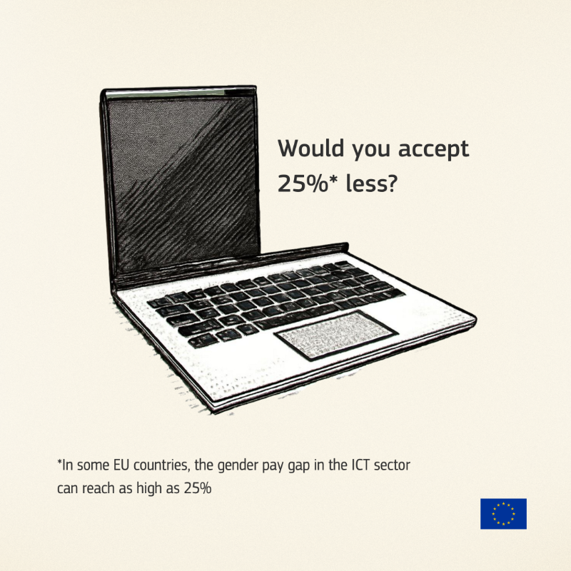 DigitalEU's tweet photo. The EU gender pay gap is still 12%.
For ICT specialists, studies show that this number can reach up to 25%.
Closing the pay gap means:
✅ Equal recognition for equal skills
✅ A stronger workforce
On #EUEqualPayDay discover more in this article powered by Her Tech project↓