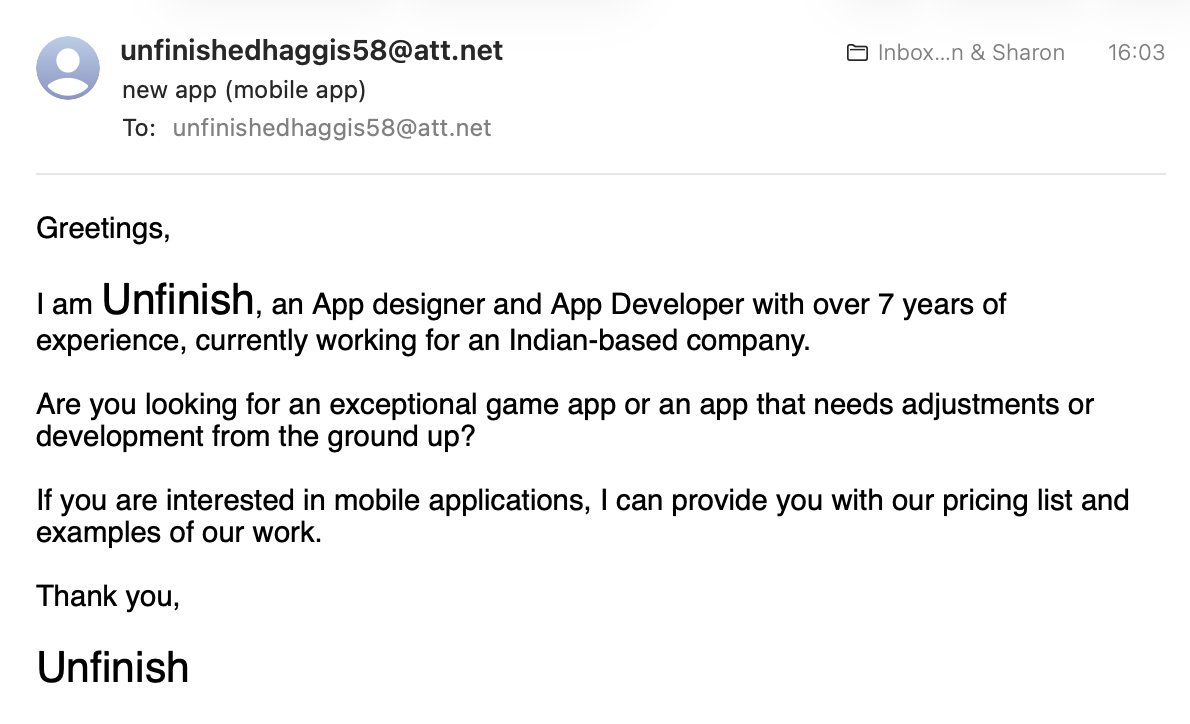 The best cold outreach e-mail I've ever had 🤣