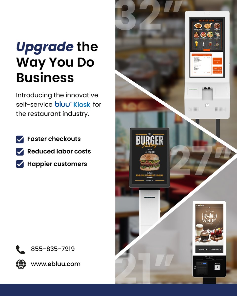 bluu_solutions's tweet image. 💡 Upgrade your point of sale.
Sleek, powerful, and built for modern businesses — meet the bluu™ Kiosk series.
Visit our YouTube:youtube.com/watch?v=leXJ1Y…
Visit our website:ebluu.com

#POSsolution #SelfServiceKiosk #bluuPOS
#Tech #POSRevolution #bluuKiosks