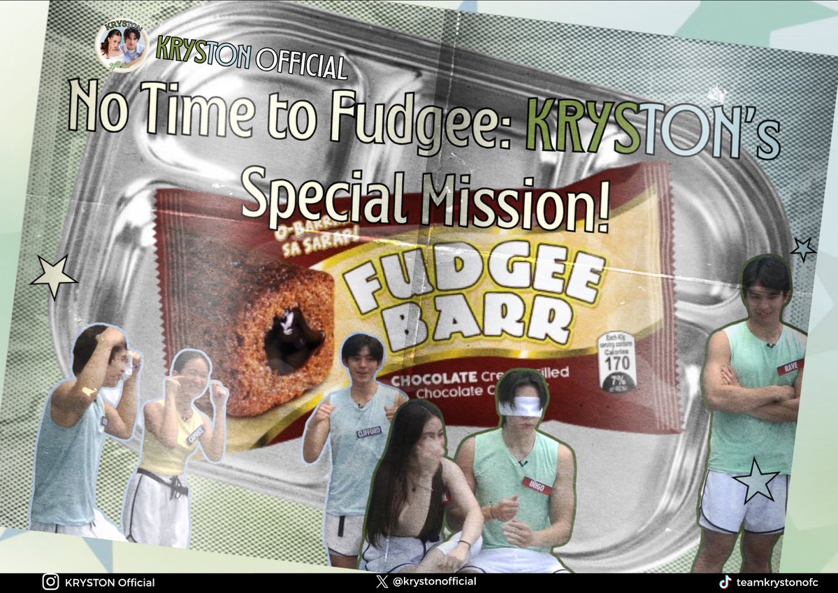 krystonofficial's tweet image. No Time to Fudgee: KRYSTON’s Special Mission!  

Krystal &amp;amp; Anton team up with Caprice, Clifford, Iñigo, and Rave for a special Fudgee Barr mission. Teamwork makes the dream work — and the treats even sweeter!  

#KrystalMejes | #AntonVinzon | #KRYSTON @PBBabscbn @FudgeeBarr_PH