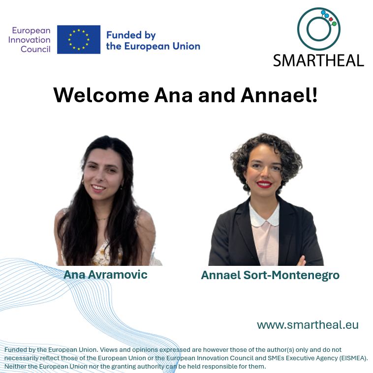 SMARTHEALeu's tweet image. The #SMARTHEAL consortium is delighted to welcome two new researchers to the team! Ana Avramovic joins the team at @amsterdamumc while Annael Sort-Montenegro joins the team at @tcddublin. Learn more at smartheal.eu/news/new-team-… @EU_EISMEA @HorizonEU #EICTransition