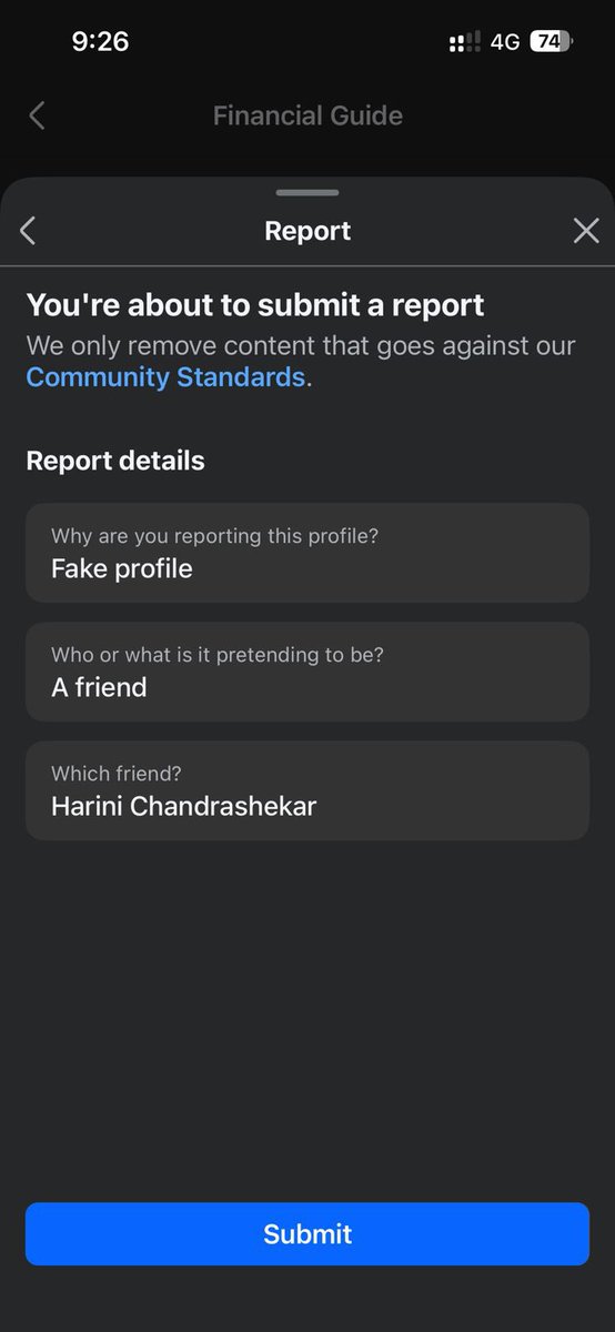 Harinii__'s tweet photo. @facebook @MarkZuckss 

I dont know how many more days does Facebook team take to remove a fake profile despite reporting heavily from most of the accounts as fake.

#fakeprofile 

Kindly remove it soon. https://t.co/k6VvS42bFD