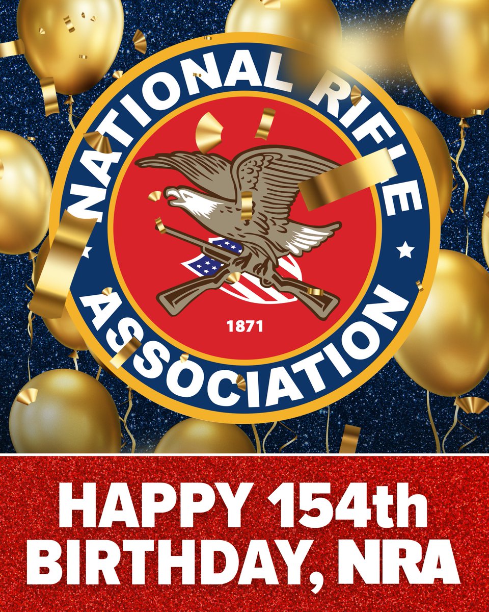 Founded on November 17, 1871, the NRA has grown from a small group of marksmen into a nationwide institution dedicated to firearms training, safety, and advocacy.

Together with millions, we celebrate 154 years of heritage and hard work. 🇺🇸