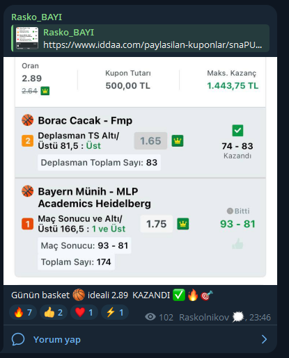 raskolnikovrmn's tweet photo. 🏀 #Rasko Basket Serisi: 2 Günde 2 Vuruş!
Dün: 2.89 oranla 🔥
Bugün: 3.92oranla 💥
Basketin ritmi, @OrkunSansBayi  Bayi grubunda atıyor
✅ İki gün, iki kupon, sıfır tereddüt 🎯
Bekleriz 👉https://t.co/oNFzC74qY9 ✍️ https://t.co/ylUyW7LUr0