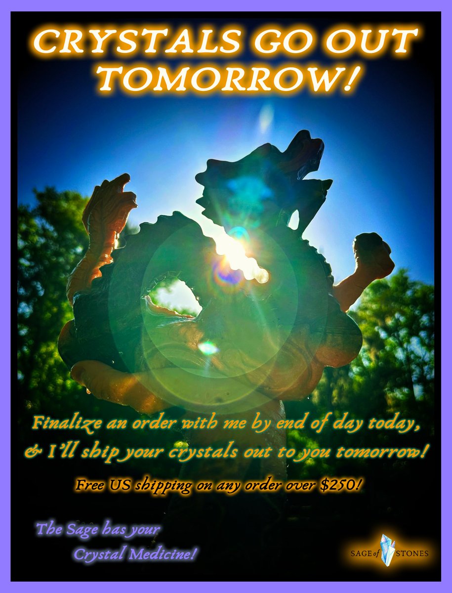 sageofstones's tweet photo. ★★ TOMORROW IS MAIL DAY ★★
Get your orders in, my lovelies and have your stones shipped tomorrow - no waiting!
#SageOfStones #CrystalMedicine #NextDayShipping