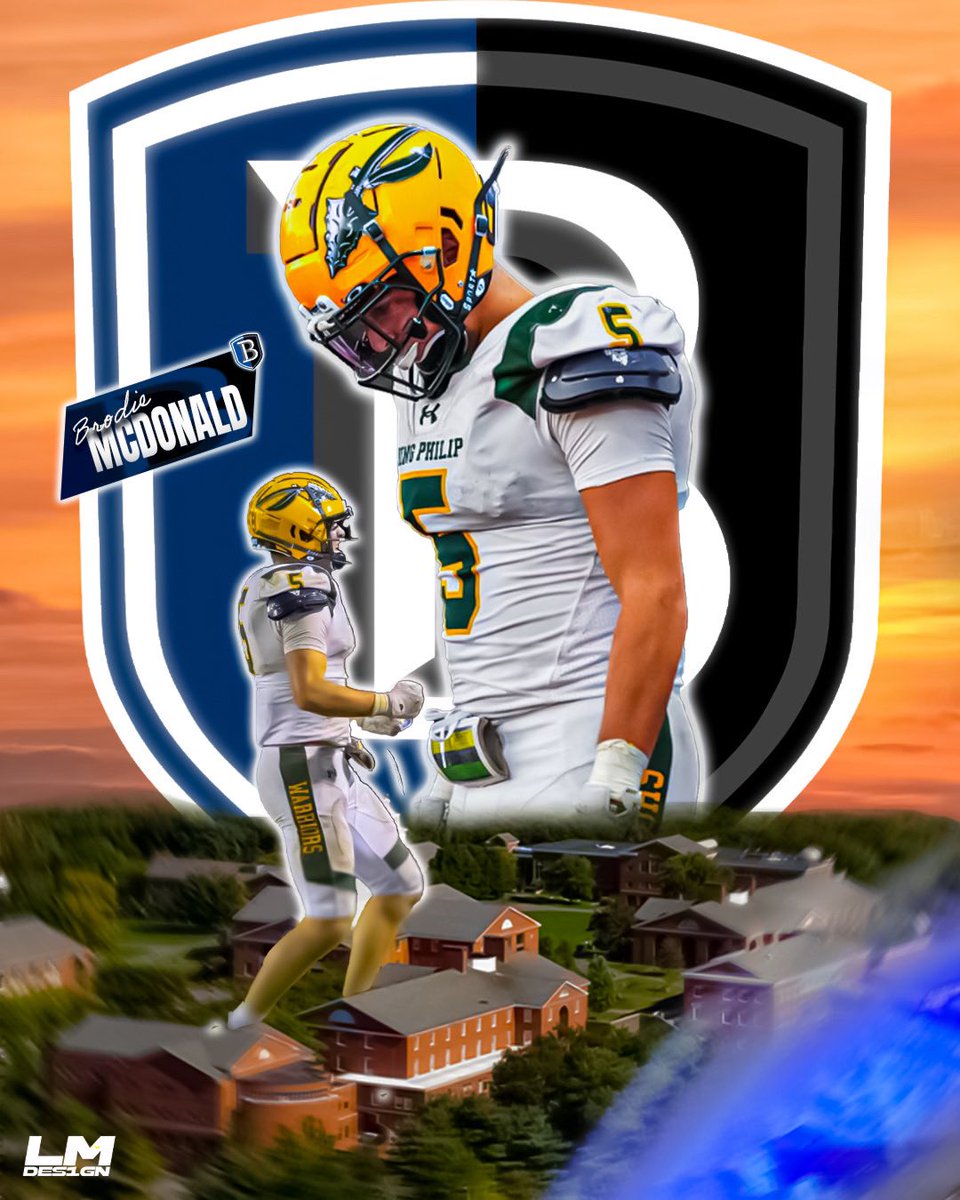I am excited to announce my commitment to play football at Bentley University. I want to thank my family, coaches, and friends for everything. I also want to thank <a href="/CJScarpaIII/">CJ Scarpa</a> <a href="/JeffMoorzzy32/">Jeff "Big House" Moore</a> <a href="/CoachGeno_/">Eugene Minter Jr.</a> and the rest of the <a href="/FootballBentley/">Bentley Football</a> staff for this opportunity! Go falcons!