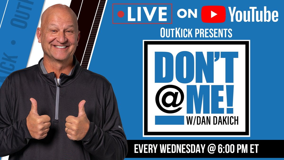 Outkick's tweet photo. Join @dandakich on the D@M YouTube channel tonight at 6:00 pm ET! Heβs going LIVE to answer your questions. Donβt miss it! #AskDan #LiveQandA
πΊ β¬οΈ https://t.co/HpUYc92Bof https://t.co/pkOV1Ntmud