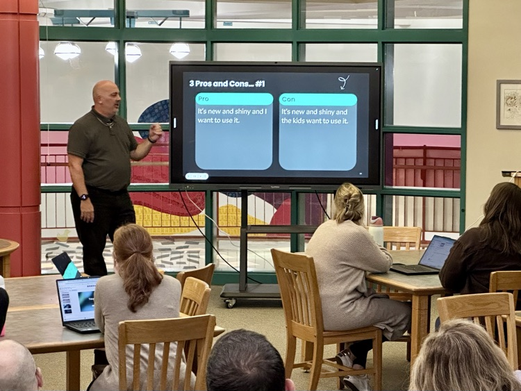 A big thank-you to our Robotics teacher, Mark Rocheleau, for an engaging presentation on the benefits of interactive panels in the classroom. His passion for innovation and hands-on learning continues to inspire! Well done!
