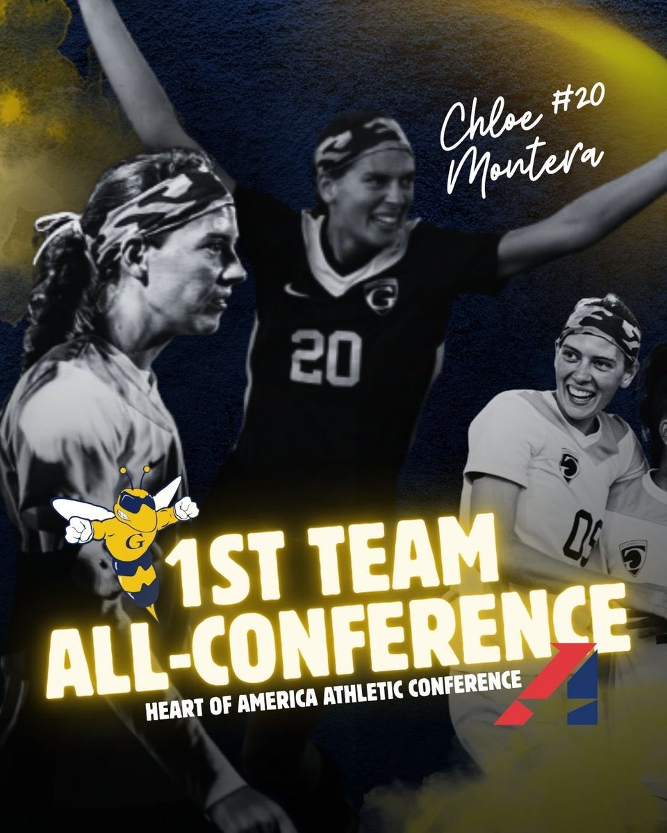 Graceland_wsoc's tweet image. Huge congrats to our sophomore, Chloe Montera for making 1st Team All-Conference! 💪
Back-to-back years being recognized—after 3rd Team last season, she’s climbed even higher!
So proud of your hard work and dedication, Chloe! 💛💙