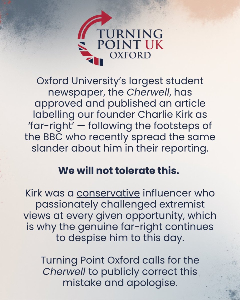 Turning Point Oxford tweet media