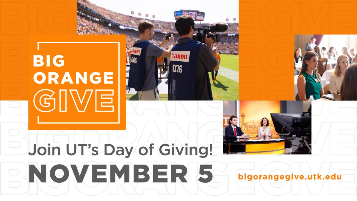 UTCCI's tweet image. Big Orange Give is here! Give today to support what you love about CCI. Your gift makes a lasting impact on the lives and future careers of our students. Visit bigorangegive.utk.edu/cci to give.