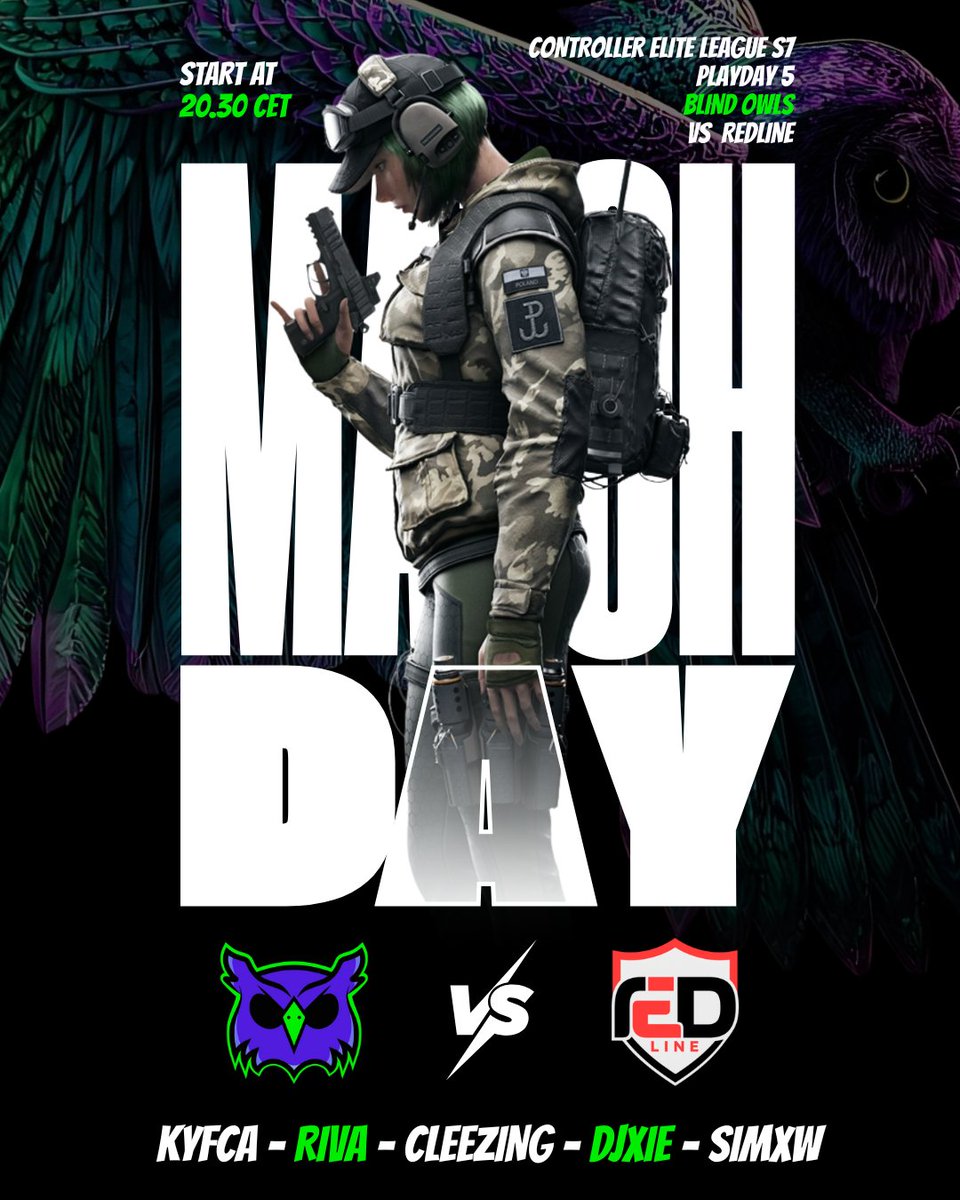 BlindOwlsGG's tweet image. Back on Controller Elite League Stage with one goal in our mind: the victory 💜

GL to our owls that are going to play the Best of 3 against RedLine at 20.30 CEST ⌛️

🦉 @Kyfcah
🦉 @CLEEEZING
🦉 @Riva999_
🦉 @ySimx100
🦉 @DjxieOWL 

#NeverFallDown