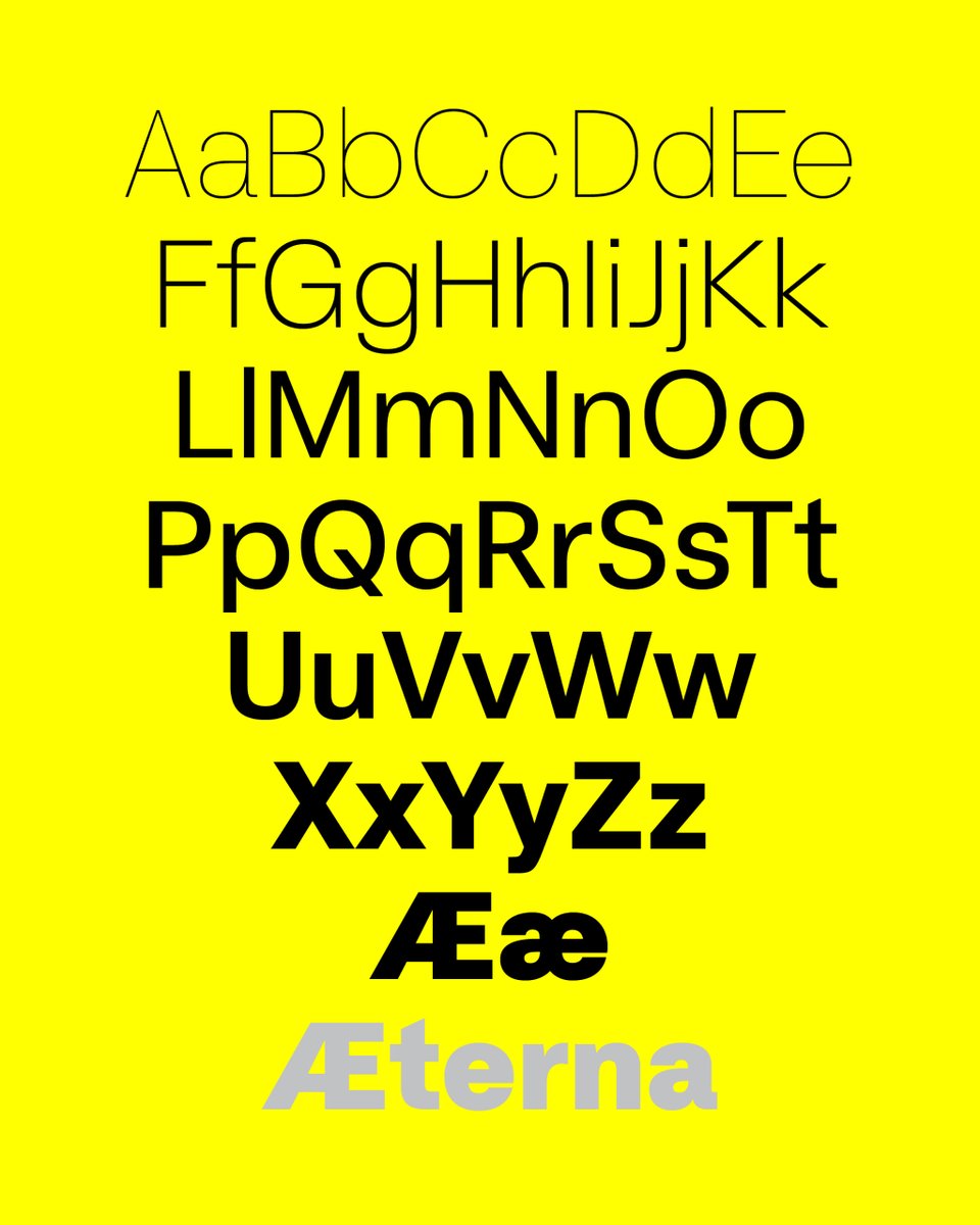 TweetsByTBI's tweet image. Named after the Latin word for eternal, Foundry Æterna from @TheFoundryTypes tackles typographic sameness with a neo-grotesk design that balances modernist foundations and subtle humanist nuances.⁠ Designed by Stuart De Rozario and David Quay, the Foundry Æterna family forms a…