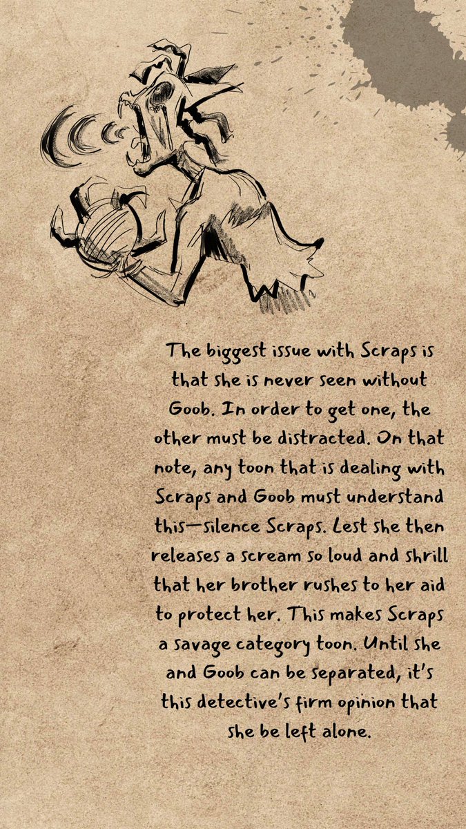 GoneGlitchin's tweet image. Some twisted lore for #dandysrevival ! Starting with our beloved Scraps :)
#scraps #dandysworld #dandysworldau