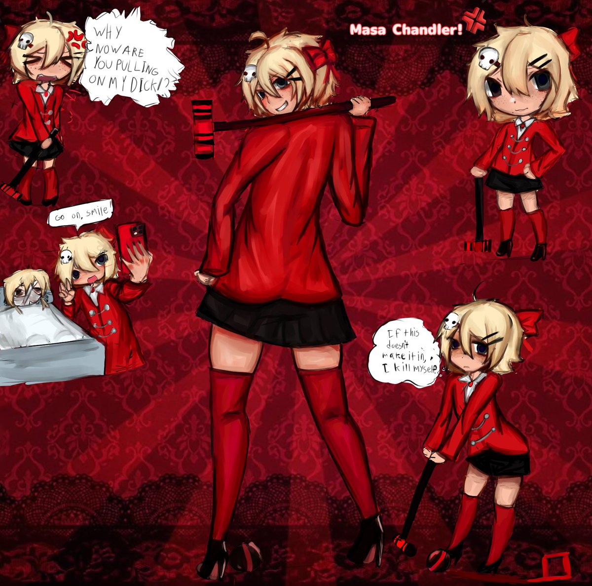 Femboy technically..? Looks like it to me!! 
Heathers + my ocs!!   (Masahiro AGAIN..) 
#ocart #heathers #originalcharacters..
I might need to rewatch heathers lowk..
