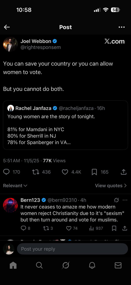 sofidilla's tweet image. have been seeing countless posts like this about women’s right to vote. it gets real weird/dangerous when men don’t get their way.