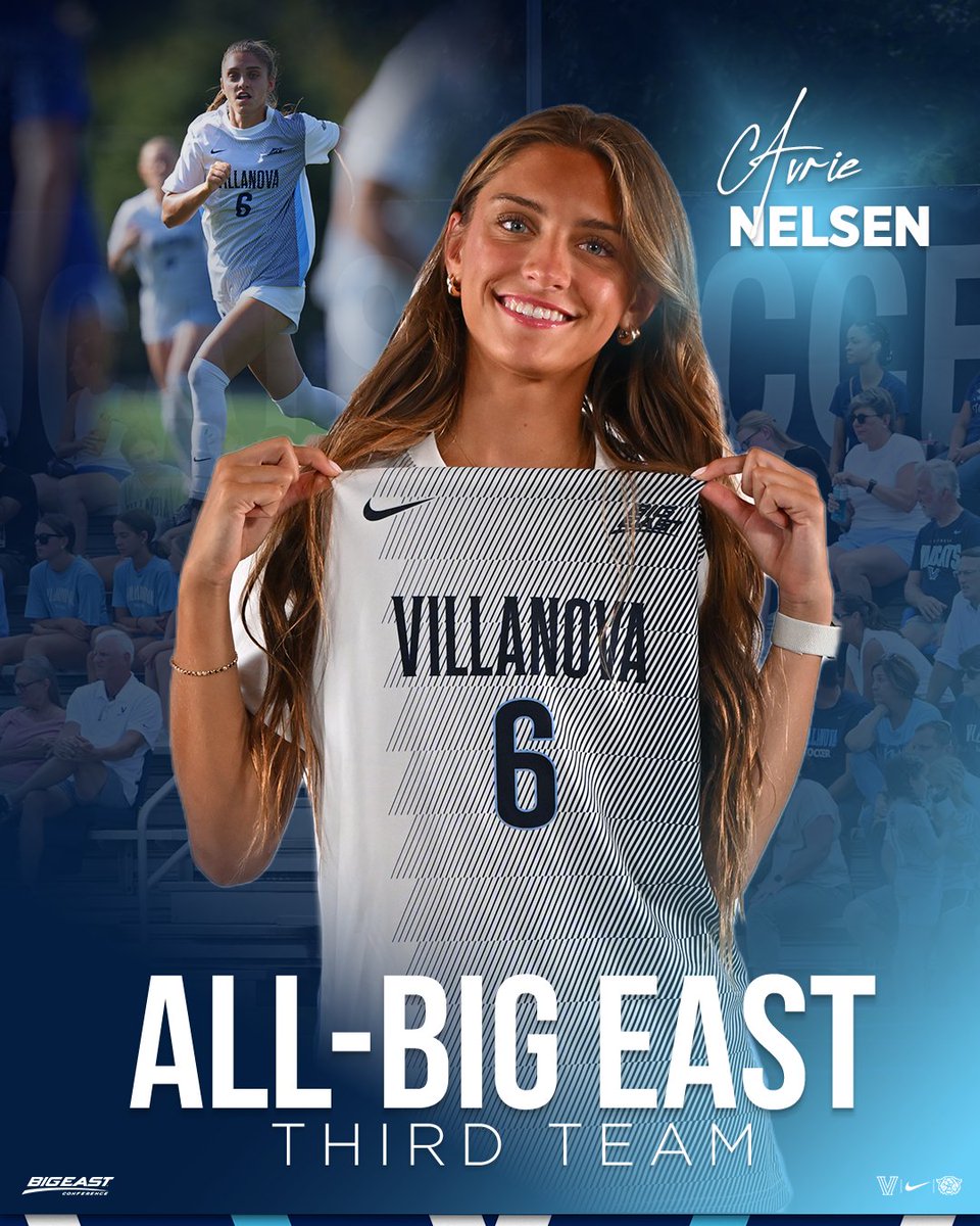 𝐀𝐥𝐥-𝐁𝐈𝐆 𝐄𝐀𝐒𝐓 𝐓𝐡𝐢𝐫𝐝 𝐓𝐞𝐚𝐦

Avrie also grabs a spot on the All-Conference list to round out our honorees! #GoNova