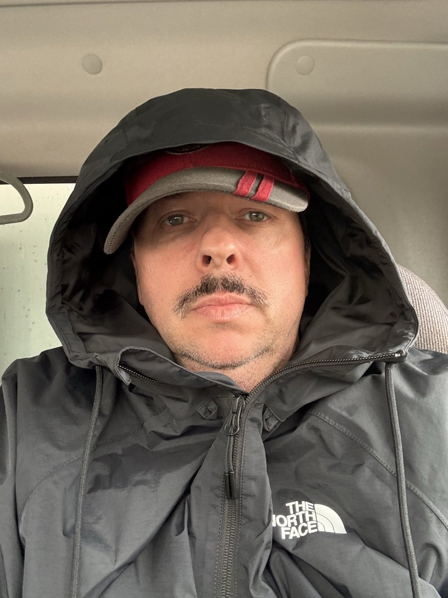 Rainy day. I do not want to get out of the truck.