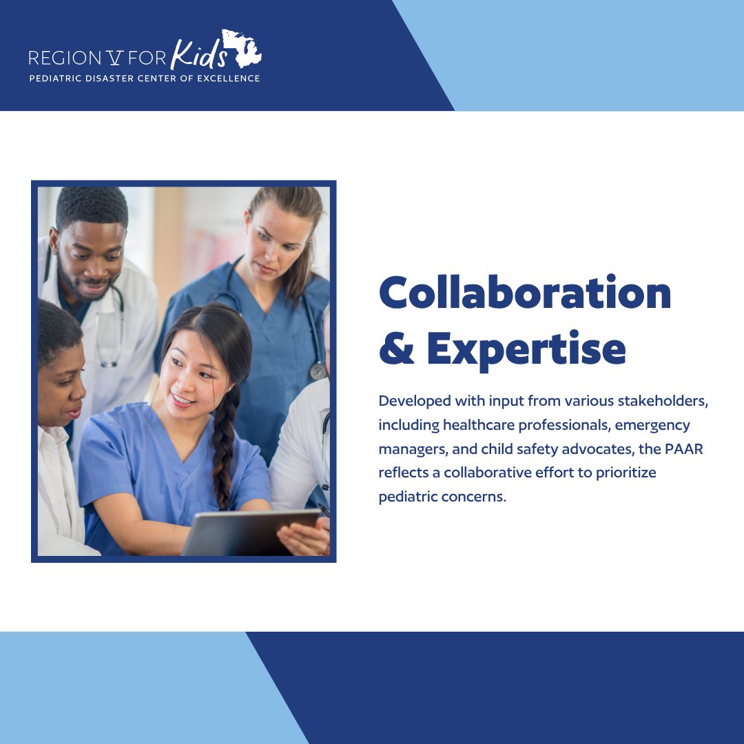 Every child deserves to thrive—even in a crisis.

The Pediatric After-Action Report (PAAR) helps put kids’ needs at the center of emergency response.

Download your copy: bit.ly/m/rv4k

#RV4K | #PediatricPreparedness | #EmergencyResponse