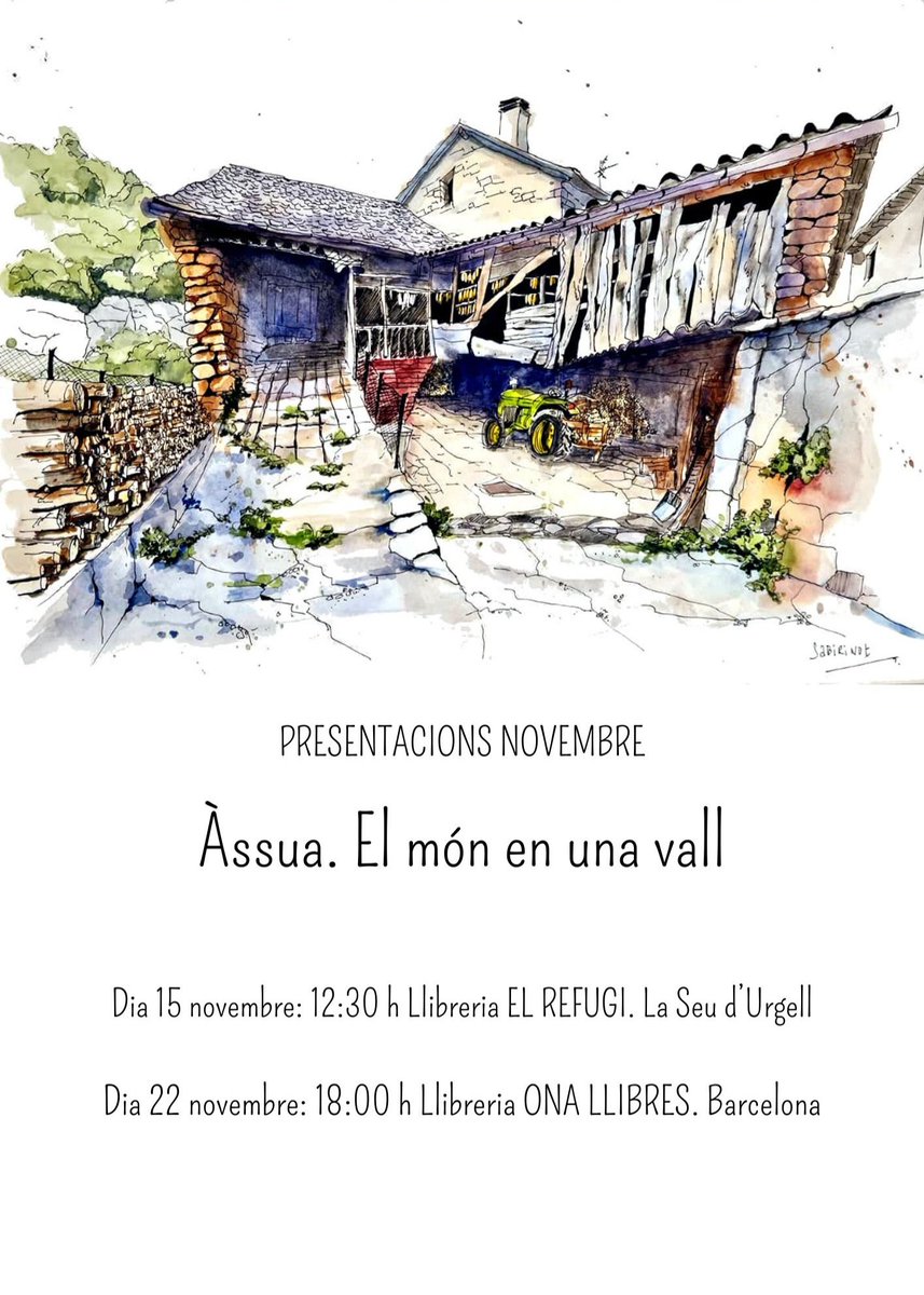 Us espero a La Seu d'Urgell o a Barcelona. Vosaltres trieu. 
<a href="/ElRefugiCoop/">El Refugi, Llibreria crítica</a> 
<a href="/OnaLlibres/">Ona Llibres</a>