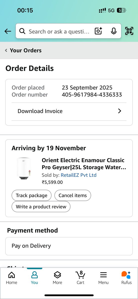 Rohitdeewan26's tweet image. मेरे जीवन का सबसे खराब पल आमेजन के साथ पूरे 43 दिन हो गए है अभी तक ऑर्डर निकला नहीं है कस्टमर केयर से बात करो तो कॉल कट कर दे रहे है पूरी बात ही नहीं करते है अरे ऑर्डर नहीं भेजना था तो कैंसिल कर देते 40 दिनों से लटकाके क्यों रखे थे
#amazon #amazonorder #viral #TrendingNow #order