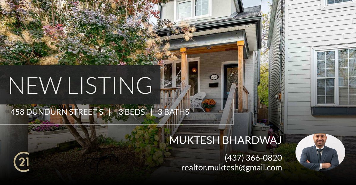 📍 New Listing 📍 Take a look at this fantastic new property that just hit the market located at 458 Dundurn Street S in Hamilton. Reach out here or at (437) 366-0820 for more information!

Listed by Mark Persaud

Muktesh Bhard... homeforsale.at/458_DUNDURN_ST…