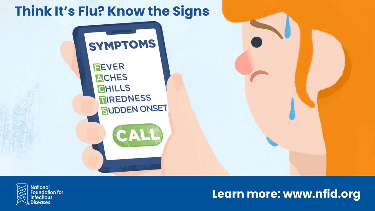NFIDVaccines's tweet photo. #Flu moves fast—so should you 🏃‍♂️💨

Antiviral medications can help you feel better faster and prevent serious complications like pneumonia. Call your doctor at the 1st sign of flu symptoms.

👉 Learn more: https://t.co/8j0FPhsHbR 
#FightFlu #FluMovesFast https://t.co/PVisItVINb