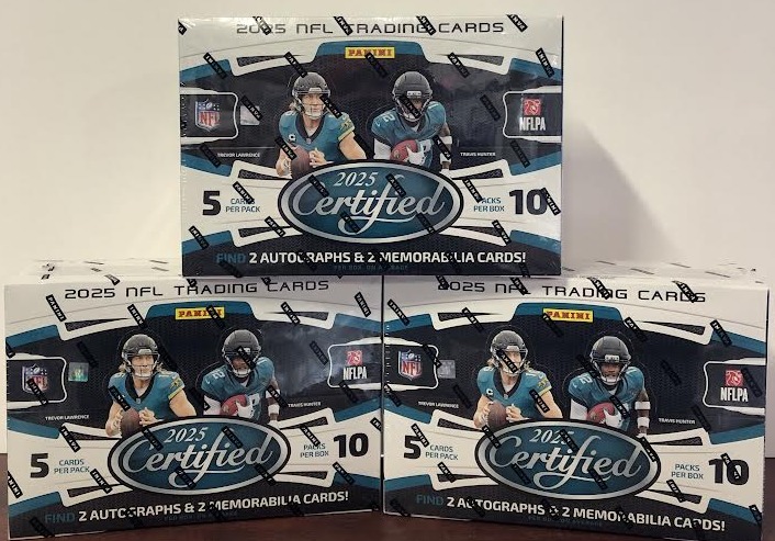 🚨🚨NEW ARRIVAL🚨🚨 2025 Panini Certified Football is available in store today! Come get yours before their gone! @paniniamerica