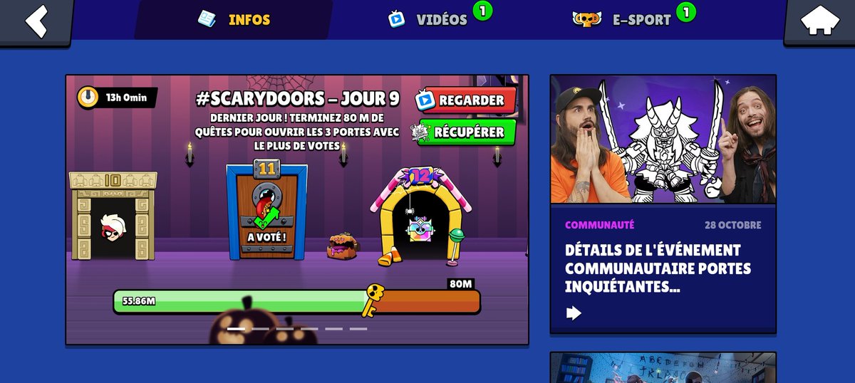 Gamer2fan_'s tweet photo. Nvm theres an other day xD
#scarydoors #BrawlStars https://t.co/2QJPMUwABj