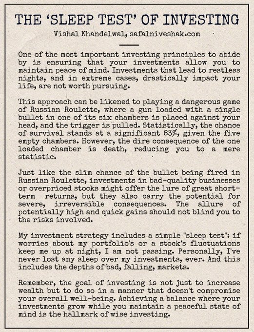IFB_podcast's tweet image. The Sleep Test of Investing

We all want to find it, here's how.

h/t @safalniveshak