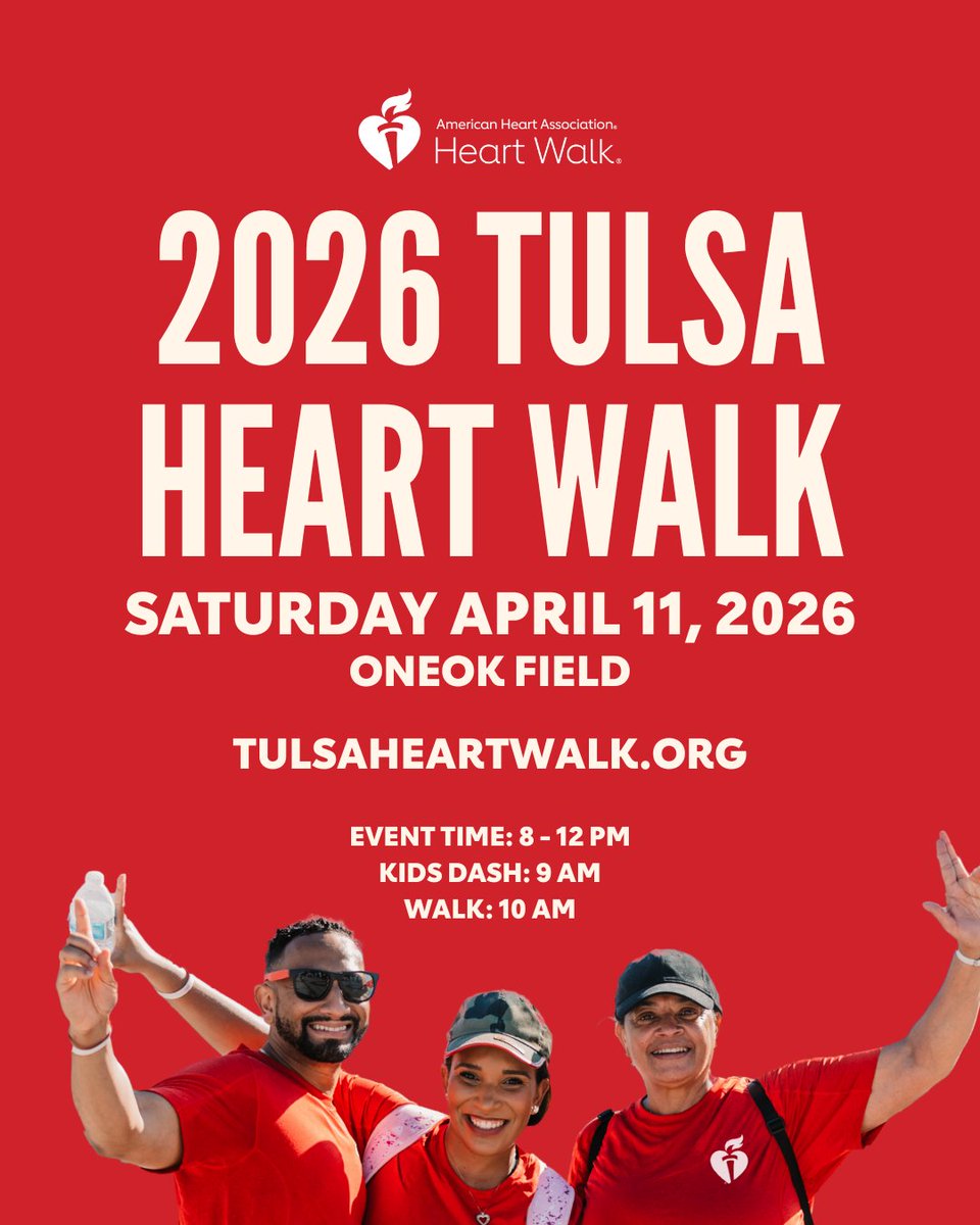 9 out of 10 people who suffer cardiac arrest outside the hospital don’t survive. Most of the time, it’s because no one nearby performed CPR. 

But together, we can change that.

Extraordinary starts with YOU. Join the 2026 Tulsa Heart Walk today at spr.ly/60137GGkJ.