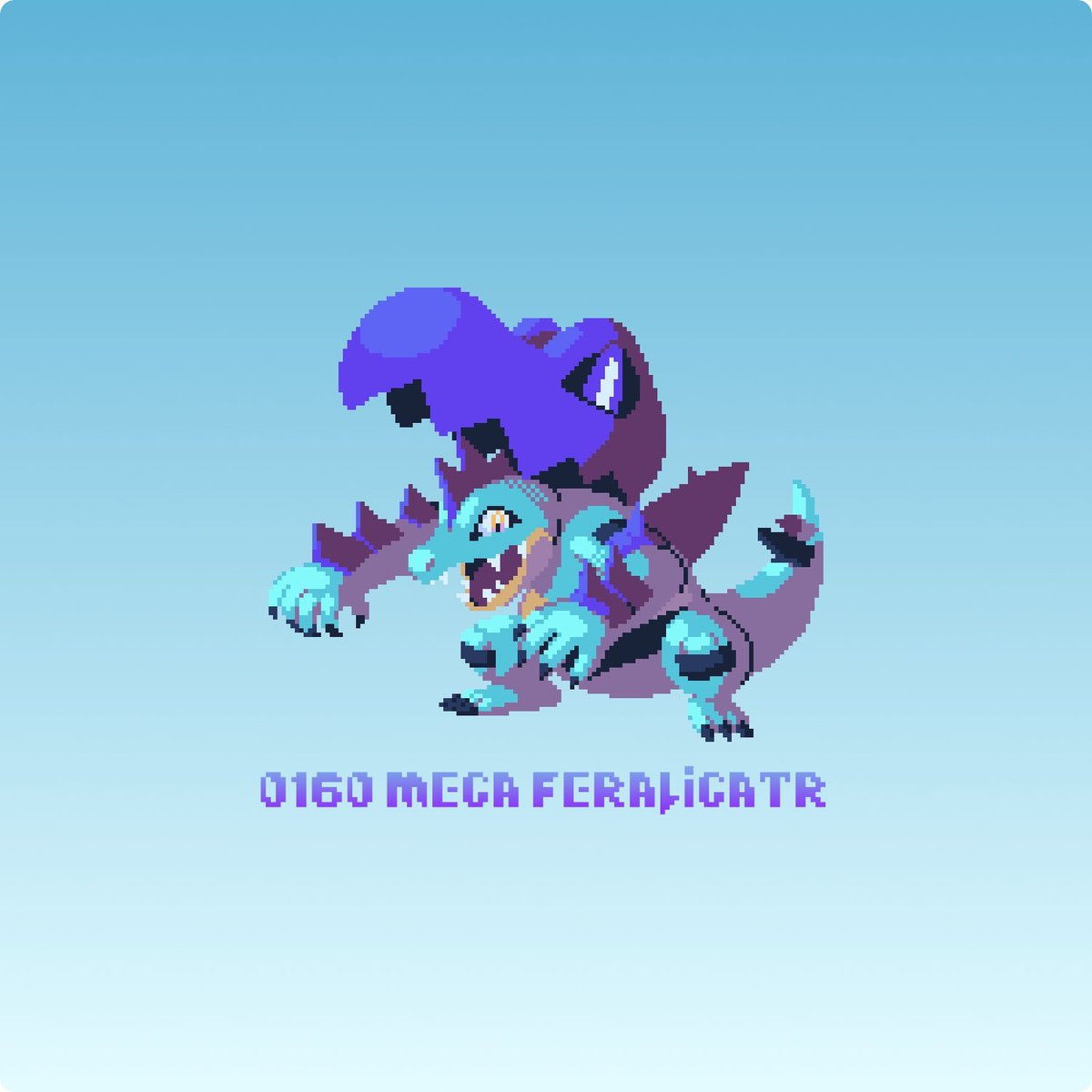 Today is the turn of Mega Feraligatr!! A controversial design hehe. I tried my best though. What do you think?
Mine is called "Bones"

#PokemonLegendZA #pixelart
