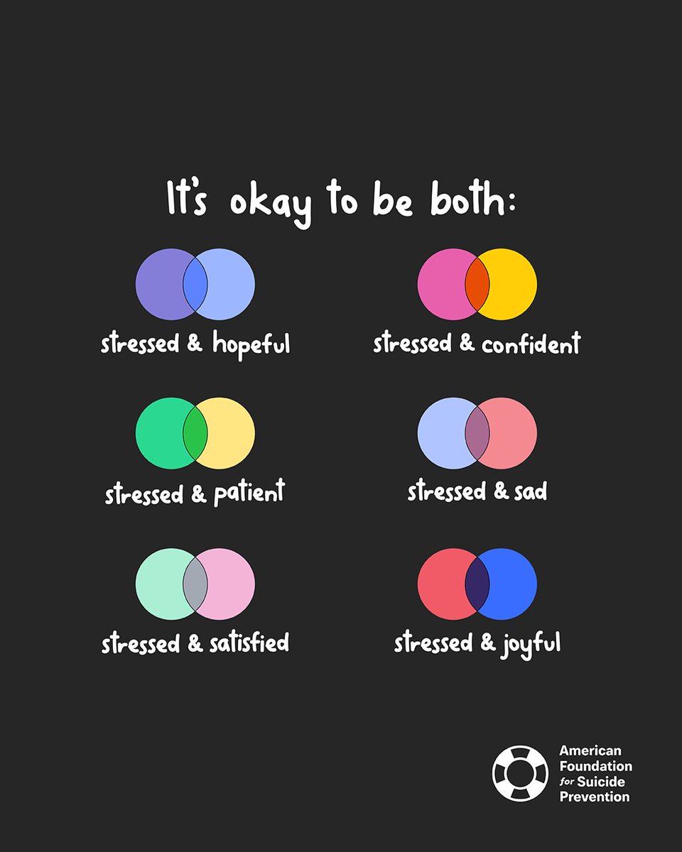 afspnational's tweet photo. On #NationalStressAwarenessDay, we want to remind you that it's okay to feel stress. Find a moment today — even if it's just a minute — to take a break and check in with yourself. 💙 https://t.co/qVJ4SdUel9