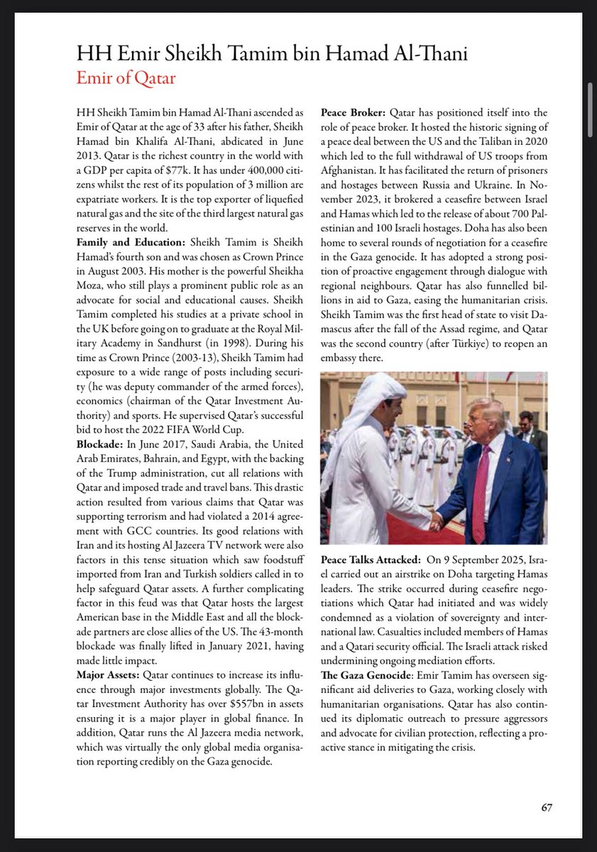 His Highness the Amir of #Qatar  <a href="/tamim/">Tamim</a> is the Most Influential Muslim of 2026. 

صاحب السموّ أمير دولة #قطر الشيخ #تميم بن حمد آل ثاني هو أكثر الشخصيات الإسلامية تأثيرًا لعام ٢٠٢٦

themuslim500.com/wp-content/upl…