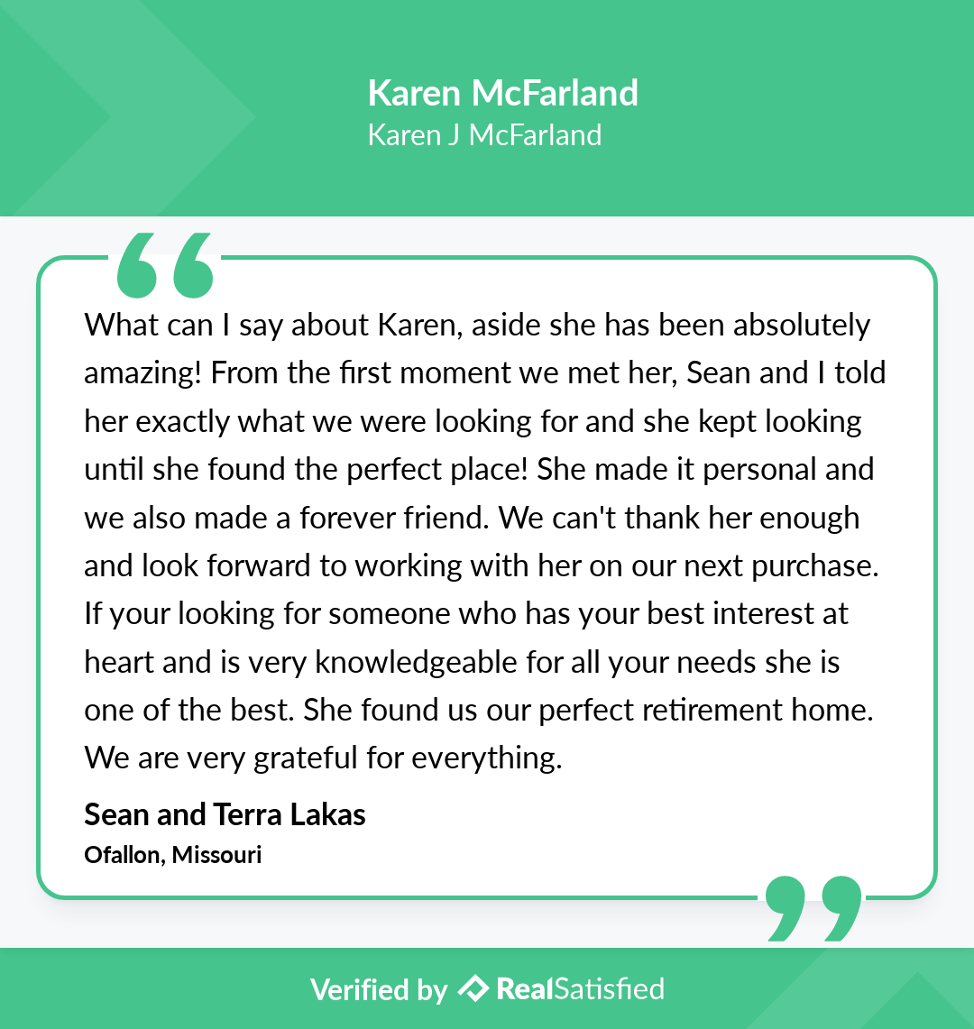 BHHSKarenM's tweet photo. What beats a satisfied client? Not much. :) https://t.co/VyfOyLiJxn via @realsatisfied https://t.co/Ph2ZVAlCPJ