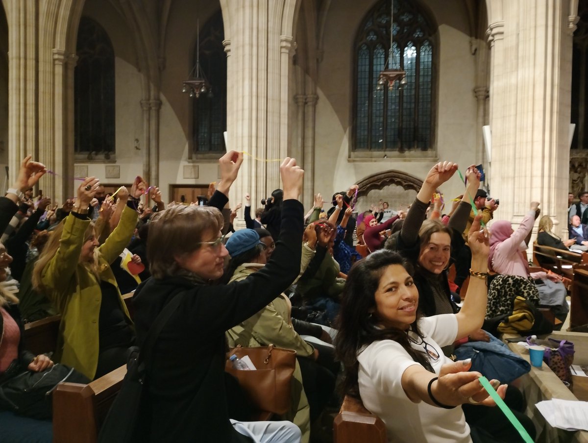 EFALondon's tweet photo. A real #LivingWage, secure contracts, and access to #ESLOL classes for migrant workers took centre stage in our learners’ theatre piece,  performed to #NHS and local leaders at the @SLondonCitizens Assembly at @StGeorgesCath. 

Voices raised, stories shared, change in motion! https://t.co/hc70FTARlm