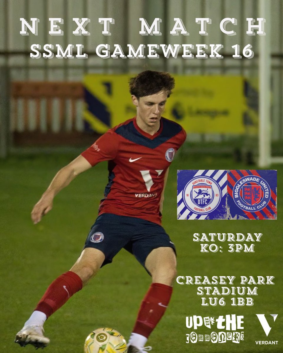 NEXT MATCH 🔴🔵

Our Men’s First Team are back in league action this Saturday, on the road vs <a href="/DunstableTownFC/">Dunstable Town FC #tOWNtogether</a> !

🆚 <a href="/DunstableTownFC/">Dunstable Town FC #tOWNtogether</a> 
🏆 <a href="/SSMFLOfficial/">Spartan South Midlands Football League Official</a> Premier Division
📆 Saturday
⏰ 3PM
🏟️ Creasey Park Stadium, LU6 1BB

#UpTheCommoners

📸 Richard Southan