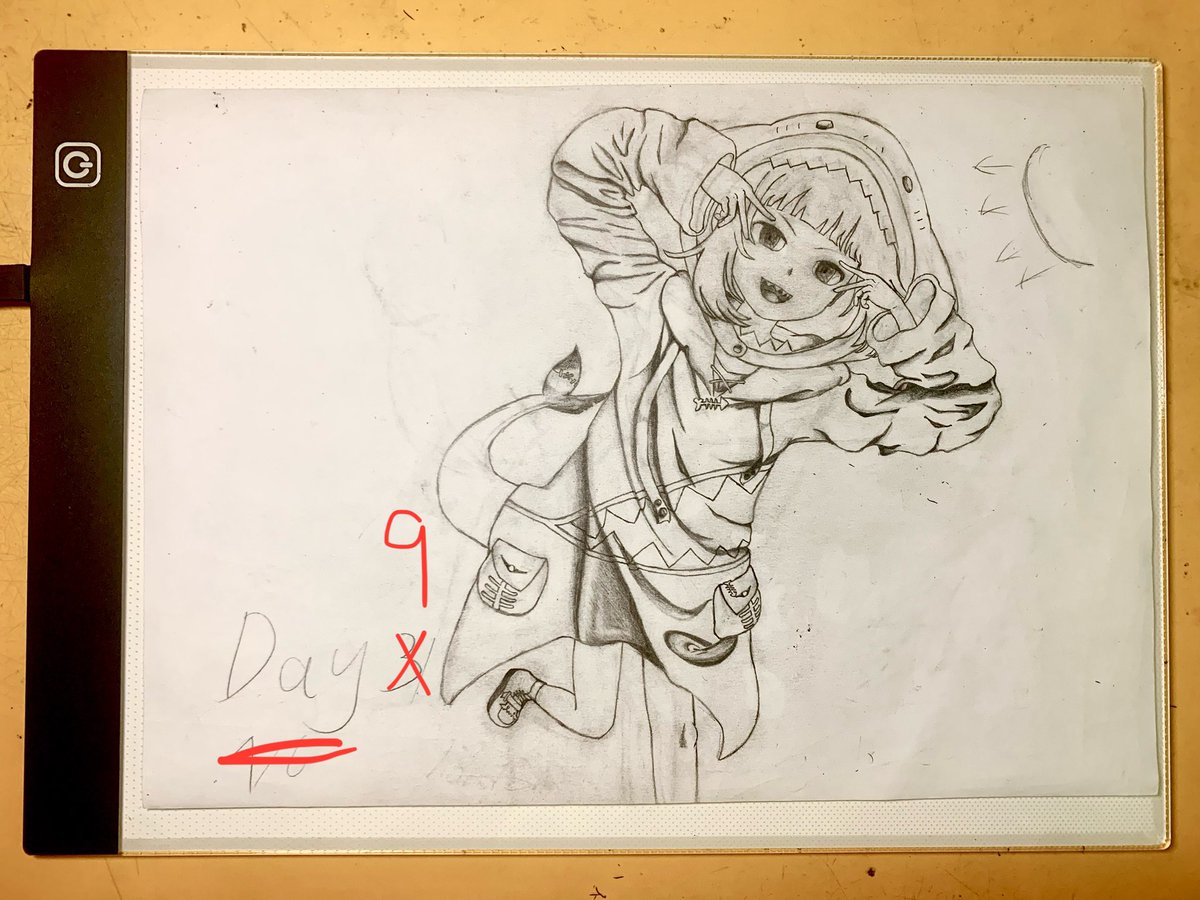 AkiPuree's tweet photo. Day 9 of drawing. Character: Gawr Gura (In progress) #drawing #hobby #friedtocrisp #gawrgura https://t.co/6XcFDtl8qz