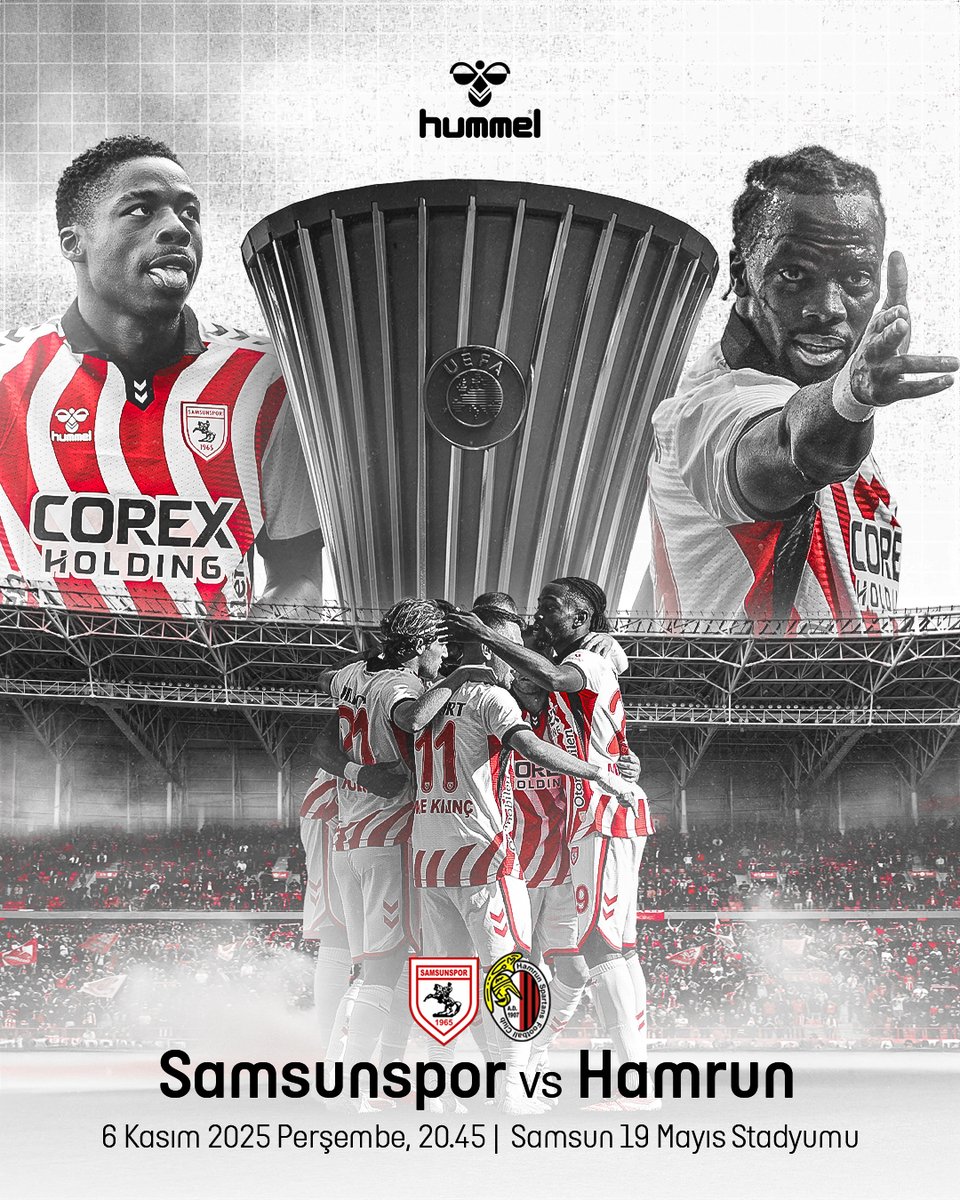 Her zaferin kalbinde bir tutku vardır. ❤️🤍
UEFA Konferans Ligi’nde sahada olan Samsunspor’a yürekten inanıyor ve başarılar diliyoruz.
Bu büyük yolculukta #teamhummel her zaman yanında! ⚽️

#Samsunspor #hummel #AvrupaYolunda #teamhummel <a href="/crssporturkiye/">CRS Spor Türkiye</a>
