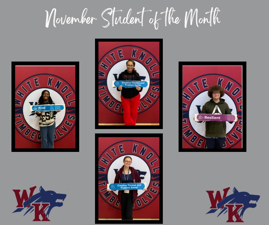 Congratulations to our November Students of the Month!!
