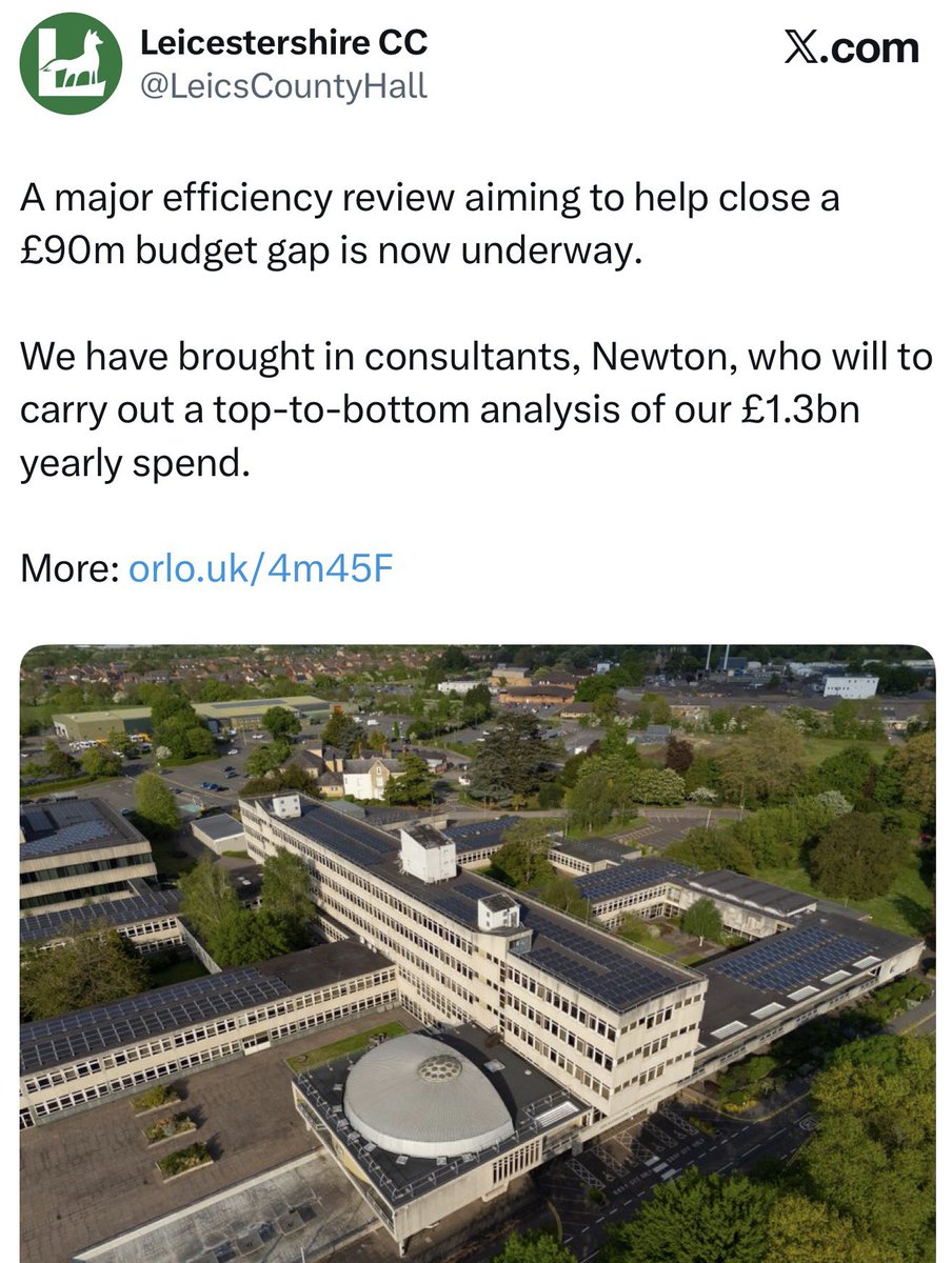 🚨 The LARGEST efficiency review in local government history is now LIVE.

Leicestershire’s Reform UK administration is cutting waste, driving value, and protecting every taxpayer pound.

Real savings. Real reform. Real results.

Watch this space. ➡️ 🩵