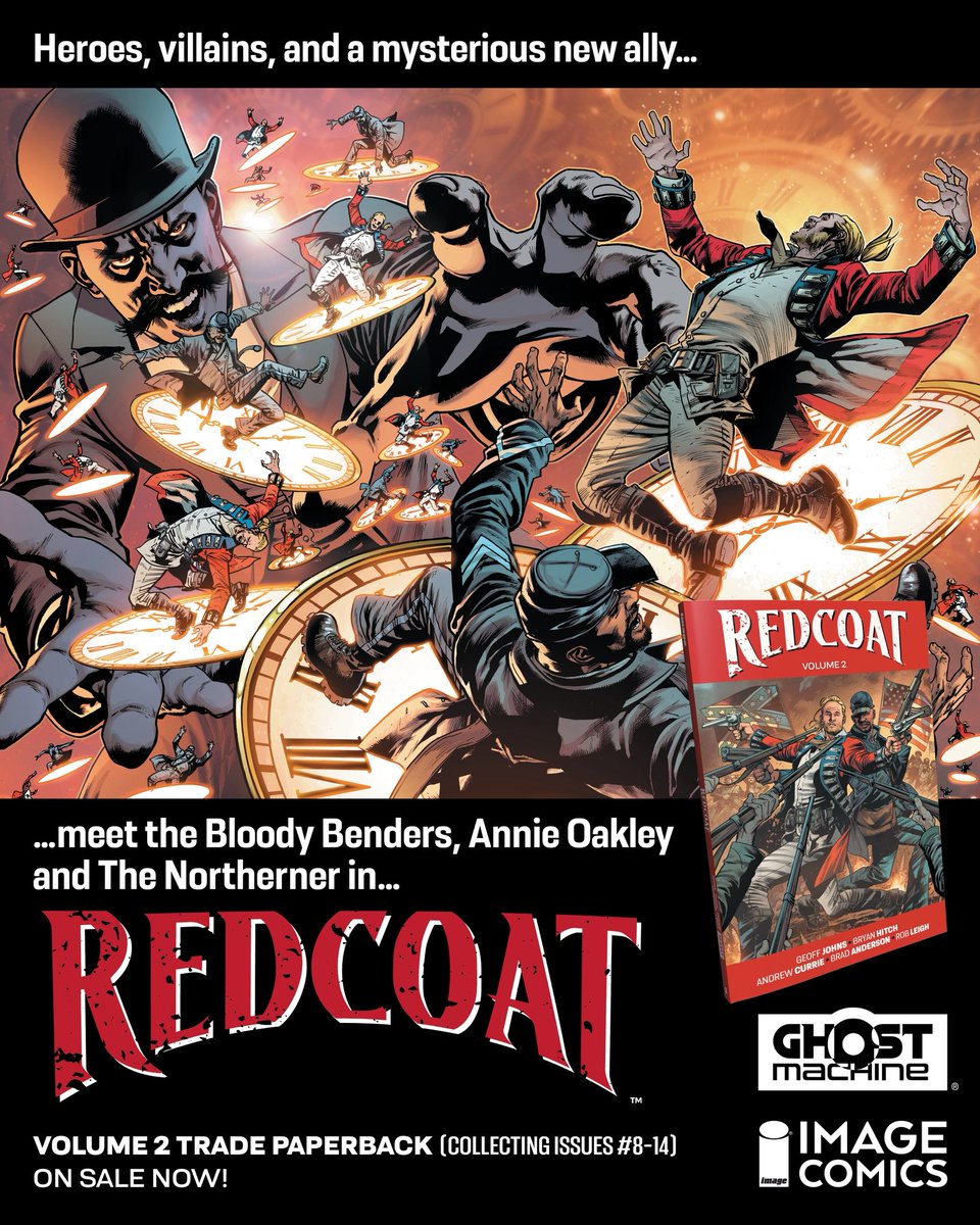 GhostMachinePro's tweet image. The second REDCOAT collection (issues #8-14) is now available in comic book stores! Pick up yours anywhere you buy @ImageComics