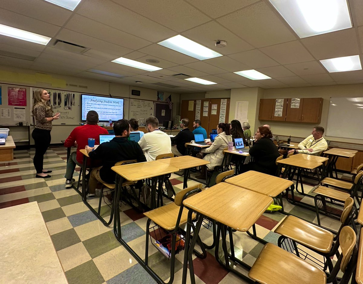 thussey20's tweet image. Teachers @perrytwpschools from SHS and SA are diving into student work during cluster. By learning from what students show, they are strengthening teacher actions to better support student actions - and drive progress towards daily outcomes. #fieldtesting @NIETteach